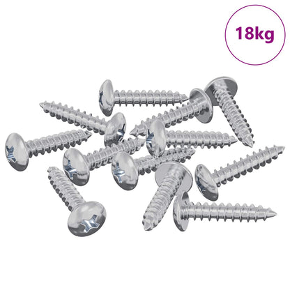 Viti in Legno 10976 pcs Argento Acciaio