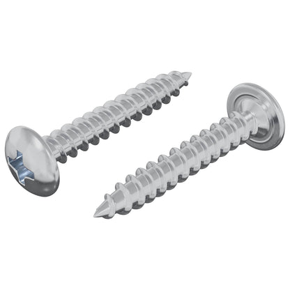Viti in Legno 2 pcs Argento M4 x 25 mm Acciaio