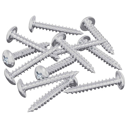 Viti in Legno 12 pcs Argento M4 x 25 mm Acciaio