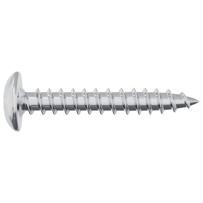 Viti in Legno 12 pcs Argento M4 x 25 mm Acciaio