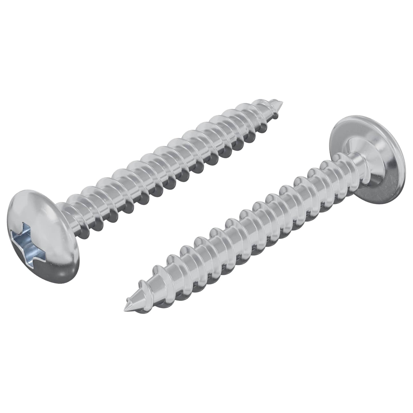 Viti in Legno 2 pcs Argento M4 x 28 mm Acciaio