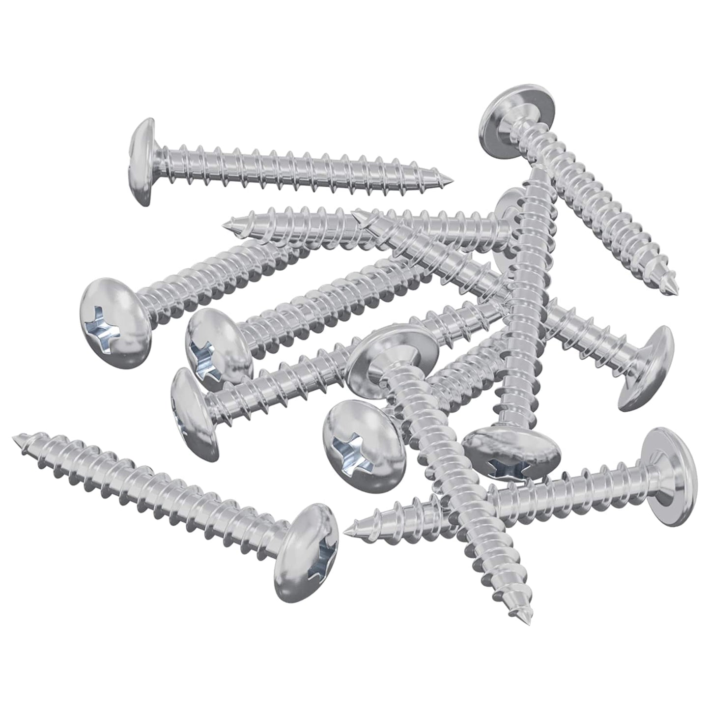 Viti in Legno 8451 pcs Argento Acciaio