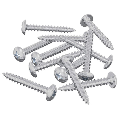 Viti in Legno 8451 pcs Argento Acciaio