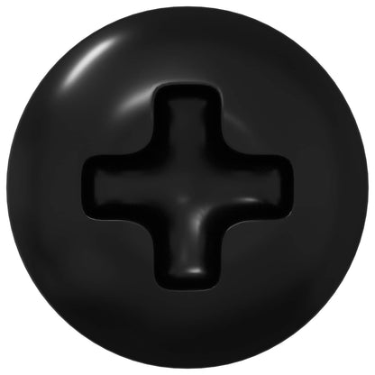Viti a manica 12 pcs Nero M4 x 10 mm Ferro