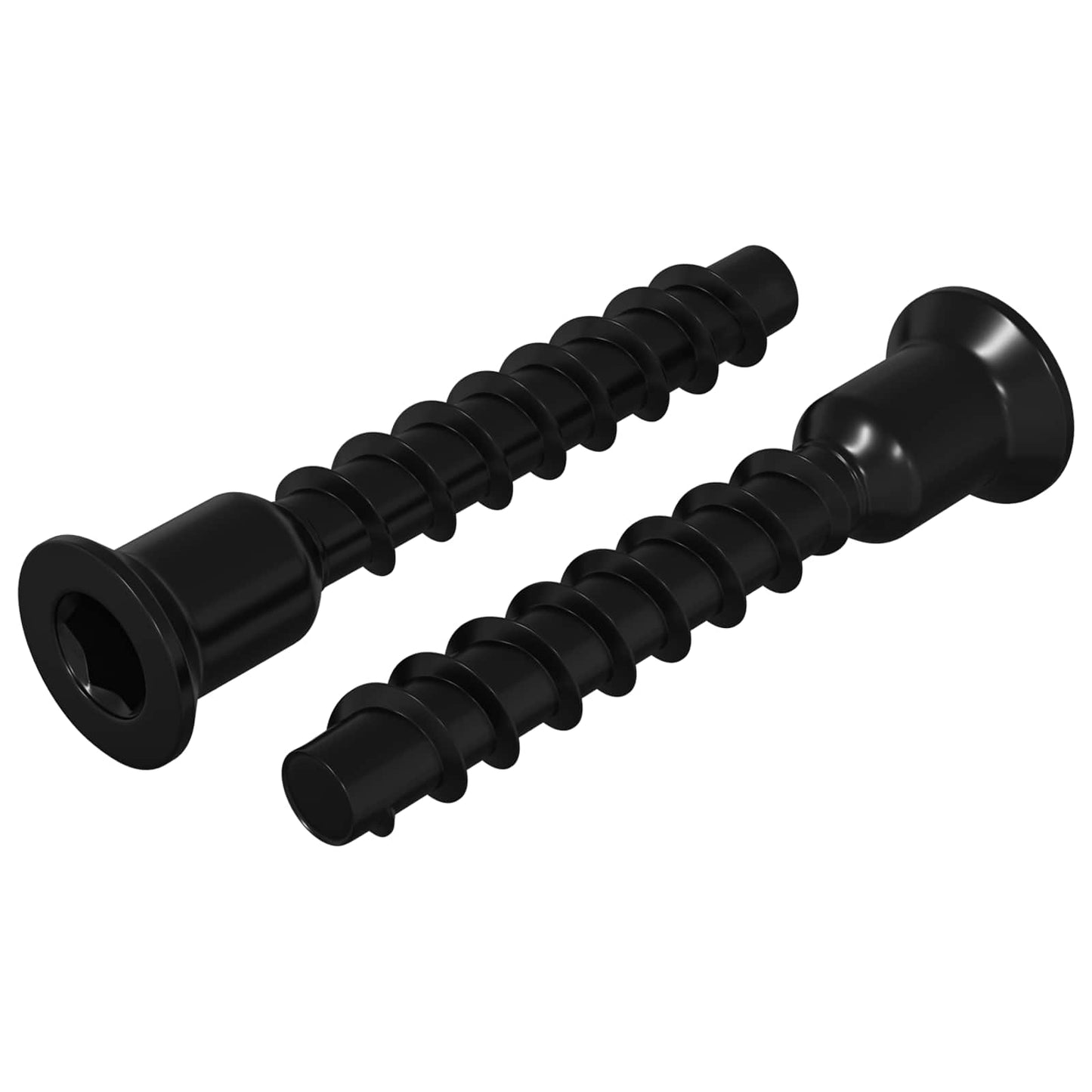 Vite a testa esagonale 2 pcs Nero 7 x 40 mm Ferro