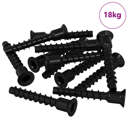 Vite a testa esagonale 3072 pcs Nero 7 x 40 mm Ferro