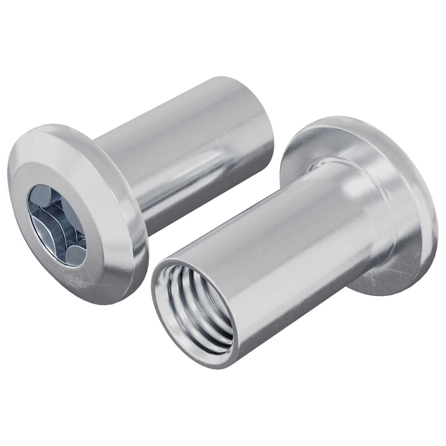 Dado a bloccaggio 2 pcs Nichel M6 x 25 mm Acciaio