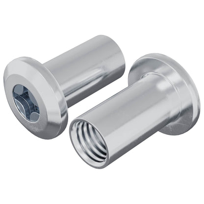 Dado a bloccaggio 2 pcs Nichel M6 x 25 mm Acciaio