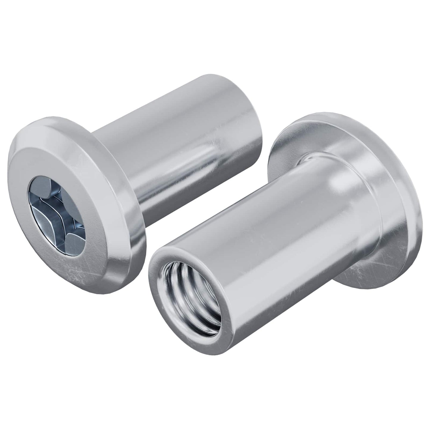 Dado a bloccaggio 2 pcs Argento M6 x 15 mm Acciaio