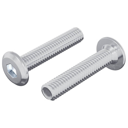 Vite di Blocco Tinta unita 2 pcs Argento M6 x 30 mm Acciaio