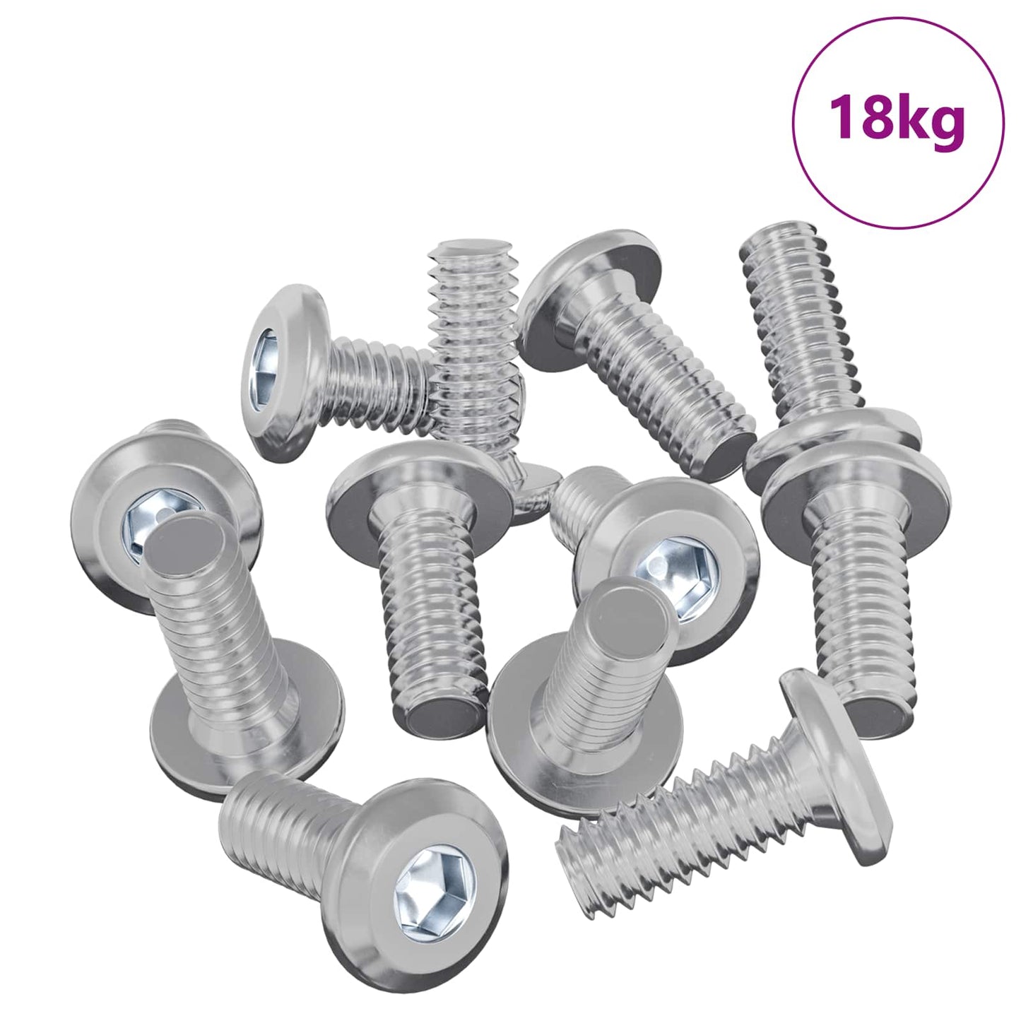 Vite con Testa Bloccante 3600 pcs Argento Acciaio