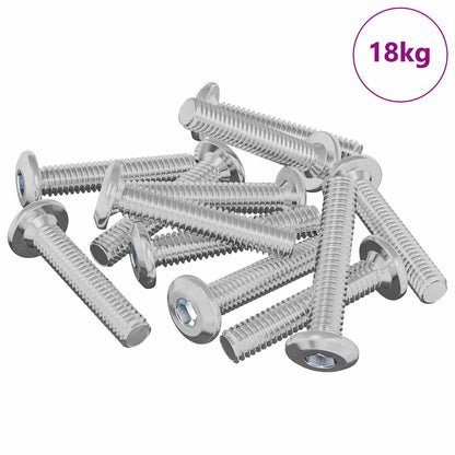 Vite con Testa Bloccante 2647 pcs Argento Acciaio