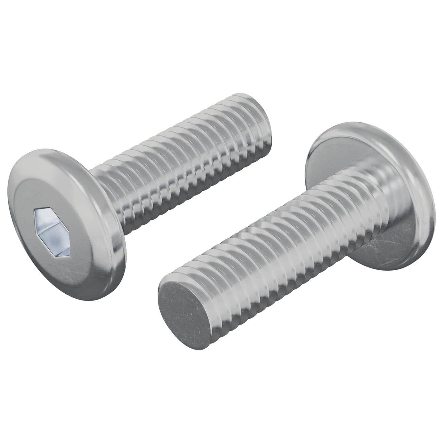 Vite 2 pcs Argento 8 x 25 mm Acciaio