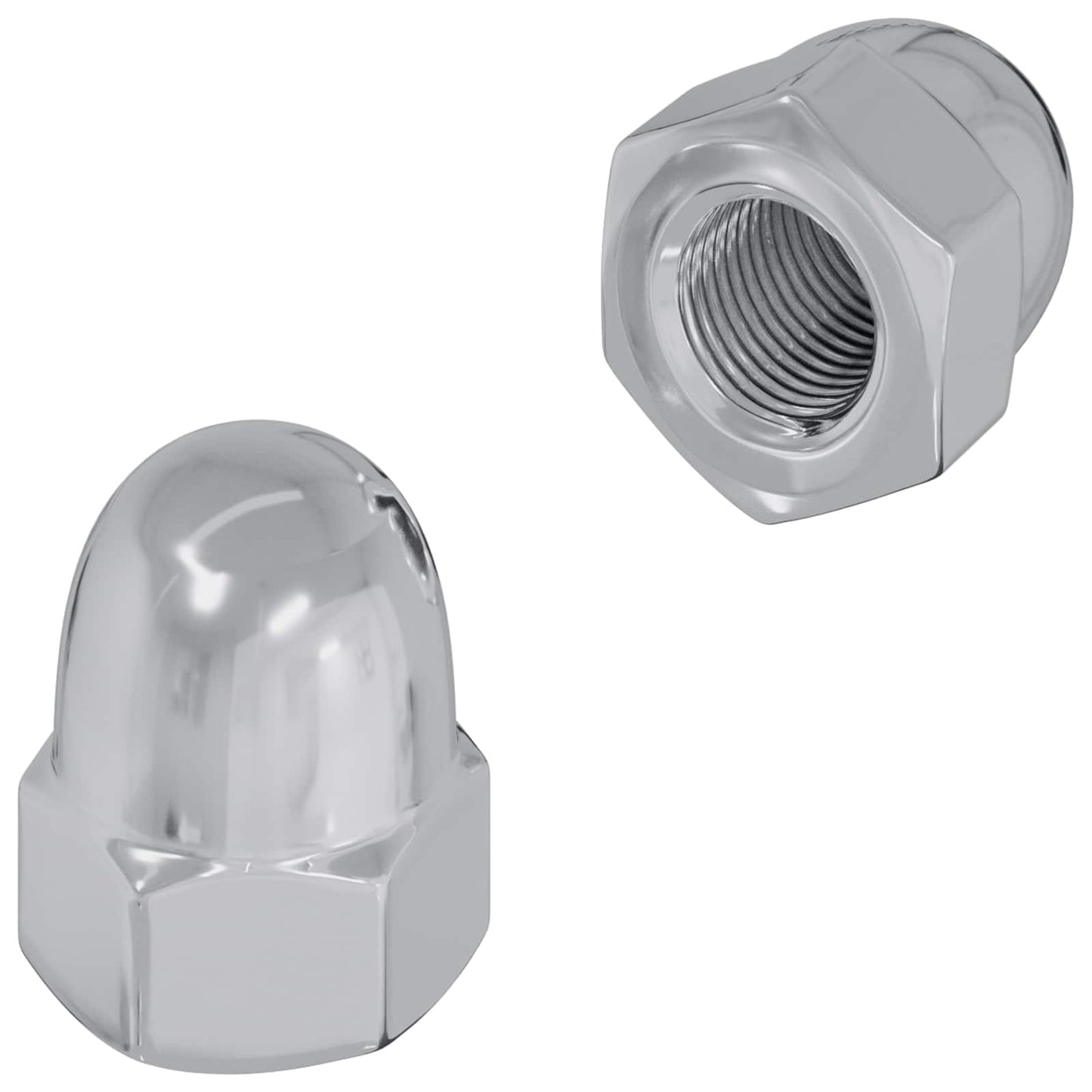Dado 2 pcs Argento M6 x 10 mm Ferro