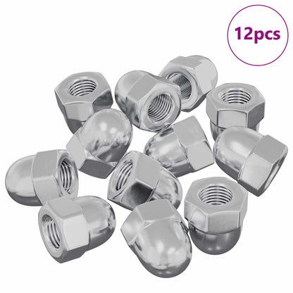 Dado 12 pcs Argento M6 x 10 mm Ferro