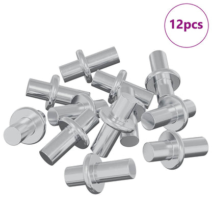 Gancio per Mensola 12 pcs Argento 8,6 x 8,6 x 14,6 mm Acciaio