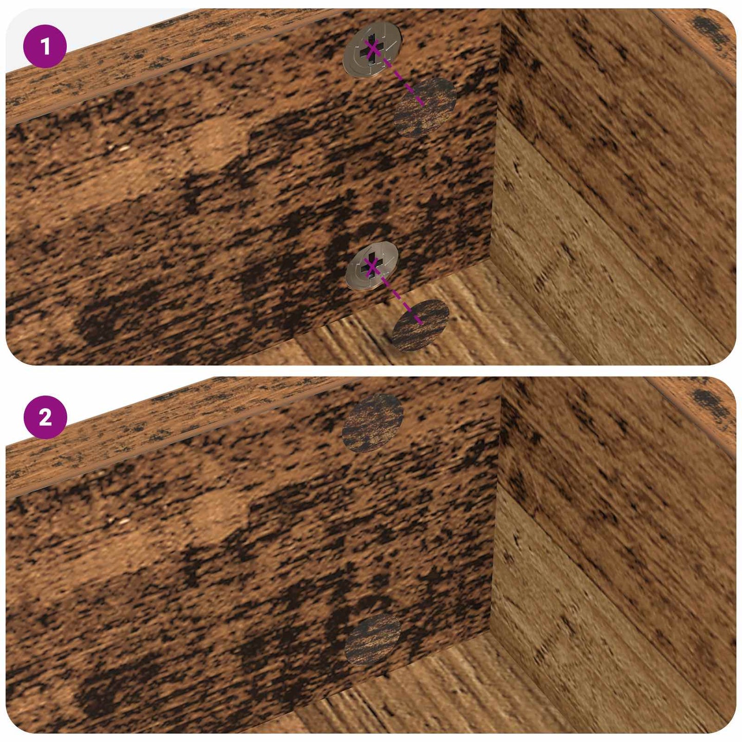 Copertura Vite Adesiva 2 pcs Legno vecchio Ã˜ 20 x 0,5 mm