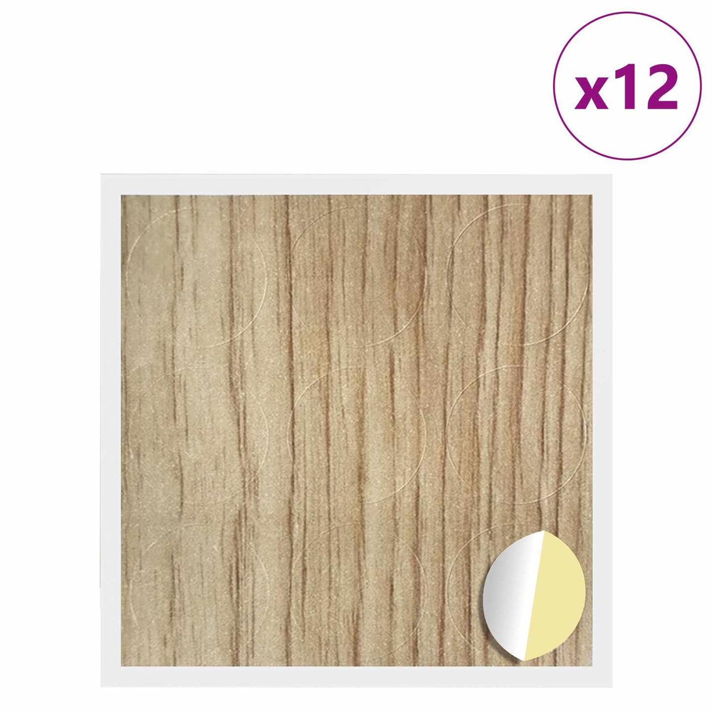 Copertura Vite Adesiva 12 pcs Rovere artigianale Ã˜ 20 x 0,5 mm