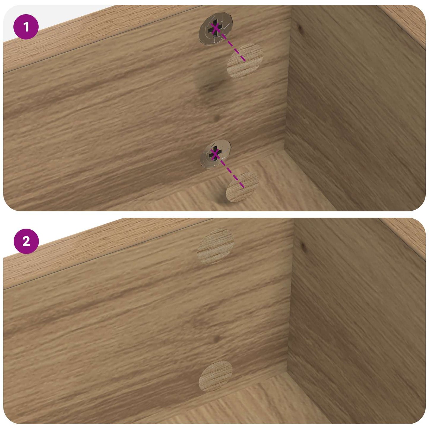 Copertura Vite Adesiva 12 pcs Rovere artigianale Ã˜ 20 x 0,5 mm