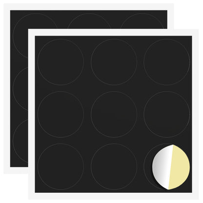 Copertura Vite Adesiva 2 pcs Nero Ã˜ 20 x 0,5 mm Carta Rivestita