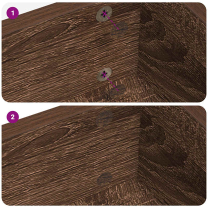 Copertura Vite Adesiva 2 pcs Rovere Marrone Ã˜ 20 x 0,5 mm