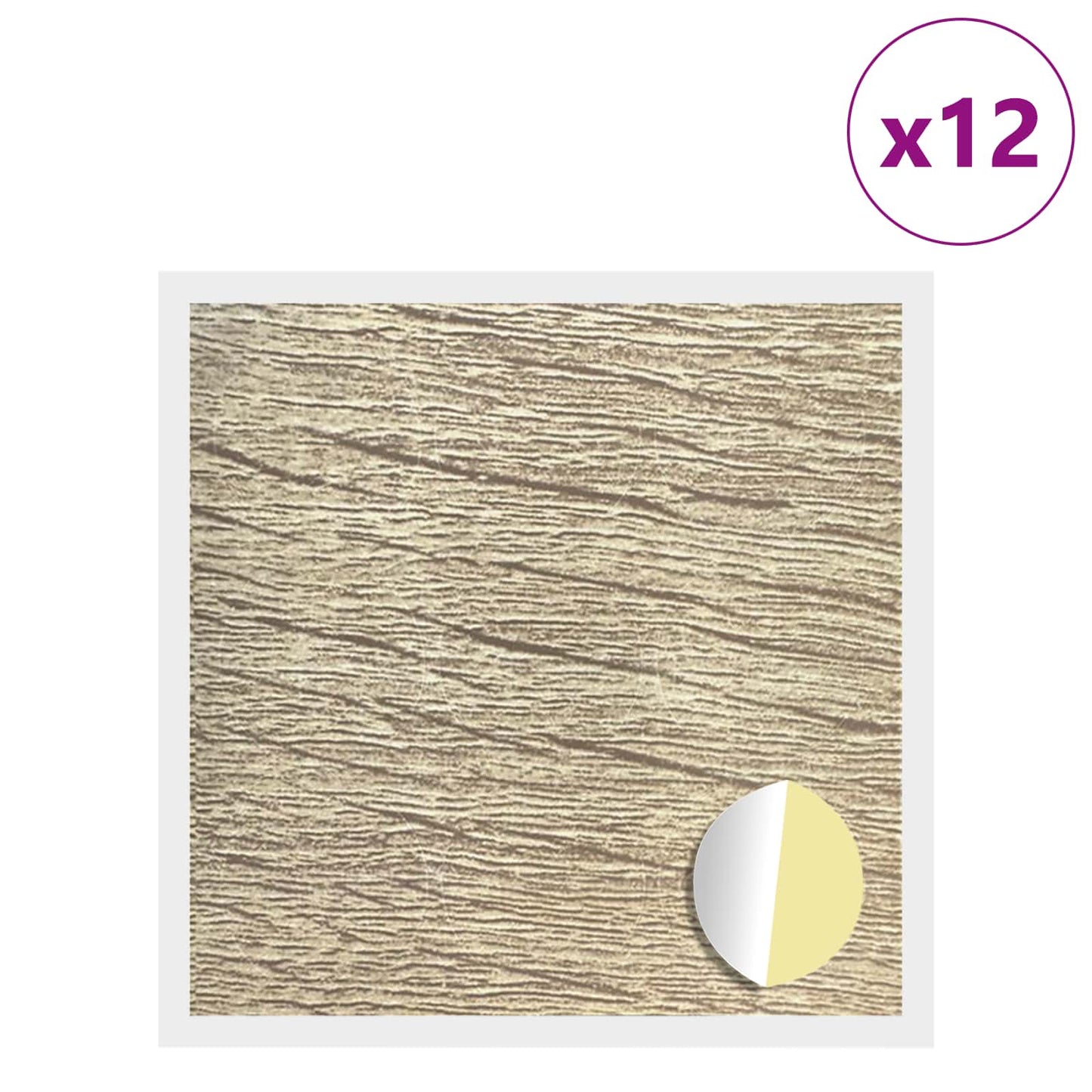 Copertura Vite Adesiva 12 pcs Rovere Sonoma Ã˜ 20 x 0,5 mm