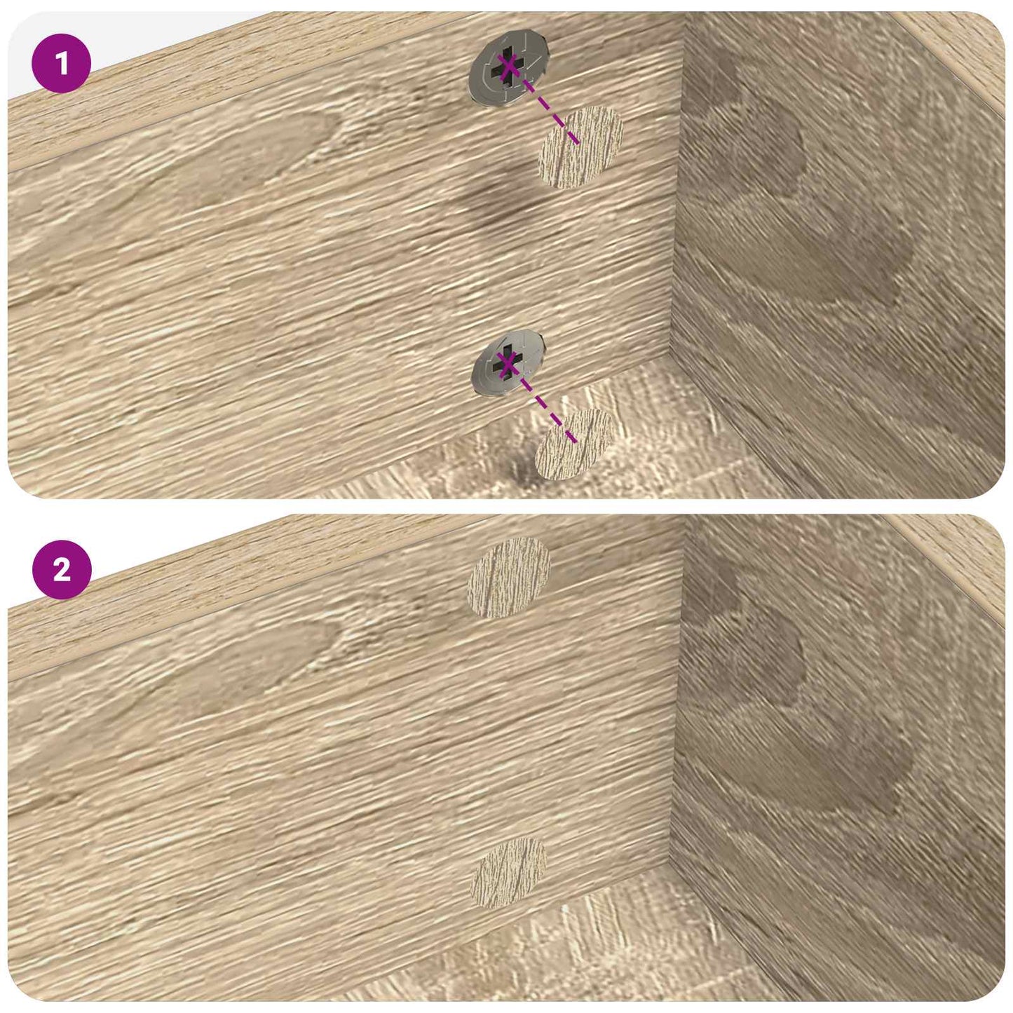 Copertura Vite Adesiva 12 pcs Rovere Sonoma Ã˜ 20 x 0,5 mm