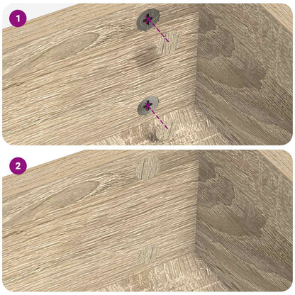 Copertura Vite Adesiva 12 pcs Rovere Sonoma Ã˜ 20 x 0,5 mm