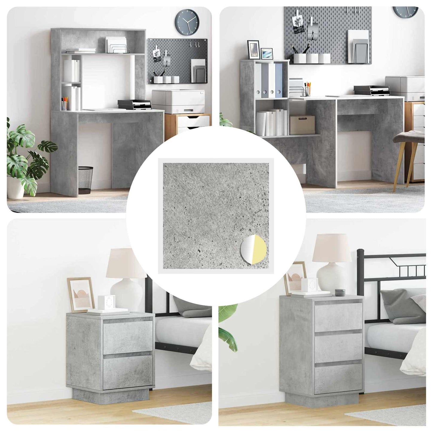 Copertura Vite Adesiva 12 pcs Grigio cemento Ã˜ 20 x 0,5 mm