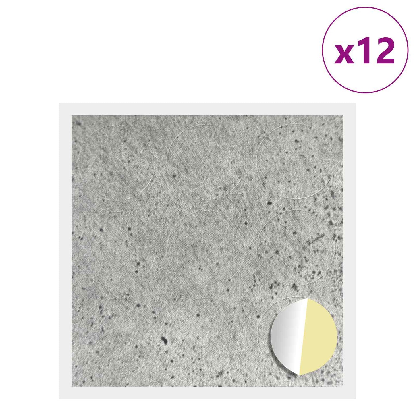 Copertura Vite Adesiva 12 pcs Grigio cemento Ã˜ 20 x 0,5 mm