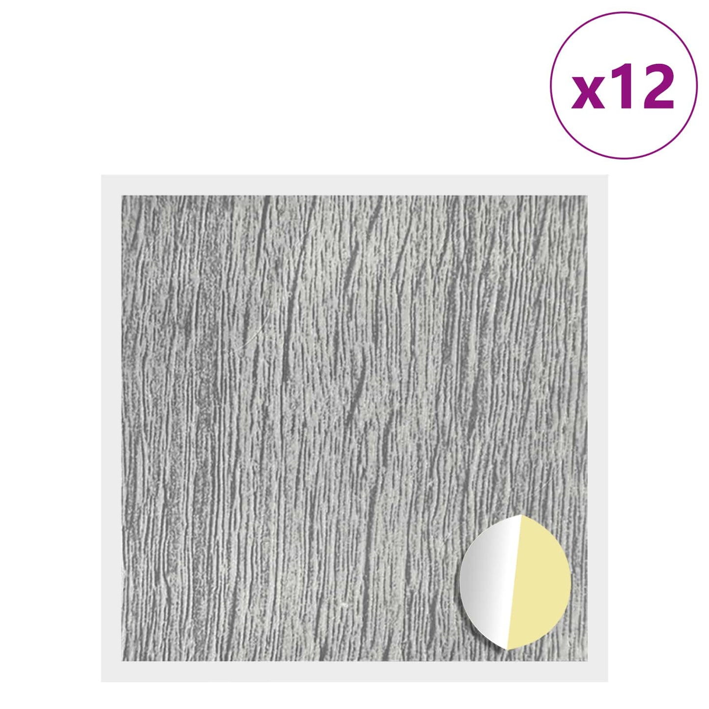 Copertura Vite Adesiva 12 pcs Grigio Sonoma Ã˜ 20 x 0,5 mm