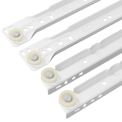 Scorrevole per cassetti 12 pcs Bianco 250 mm Acciaio