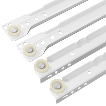 Scorrevole per cassetti 73 pcs Bianco Acciaio