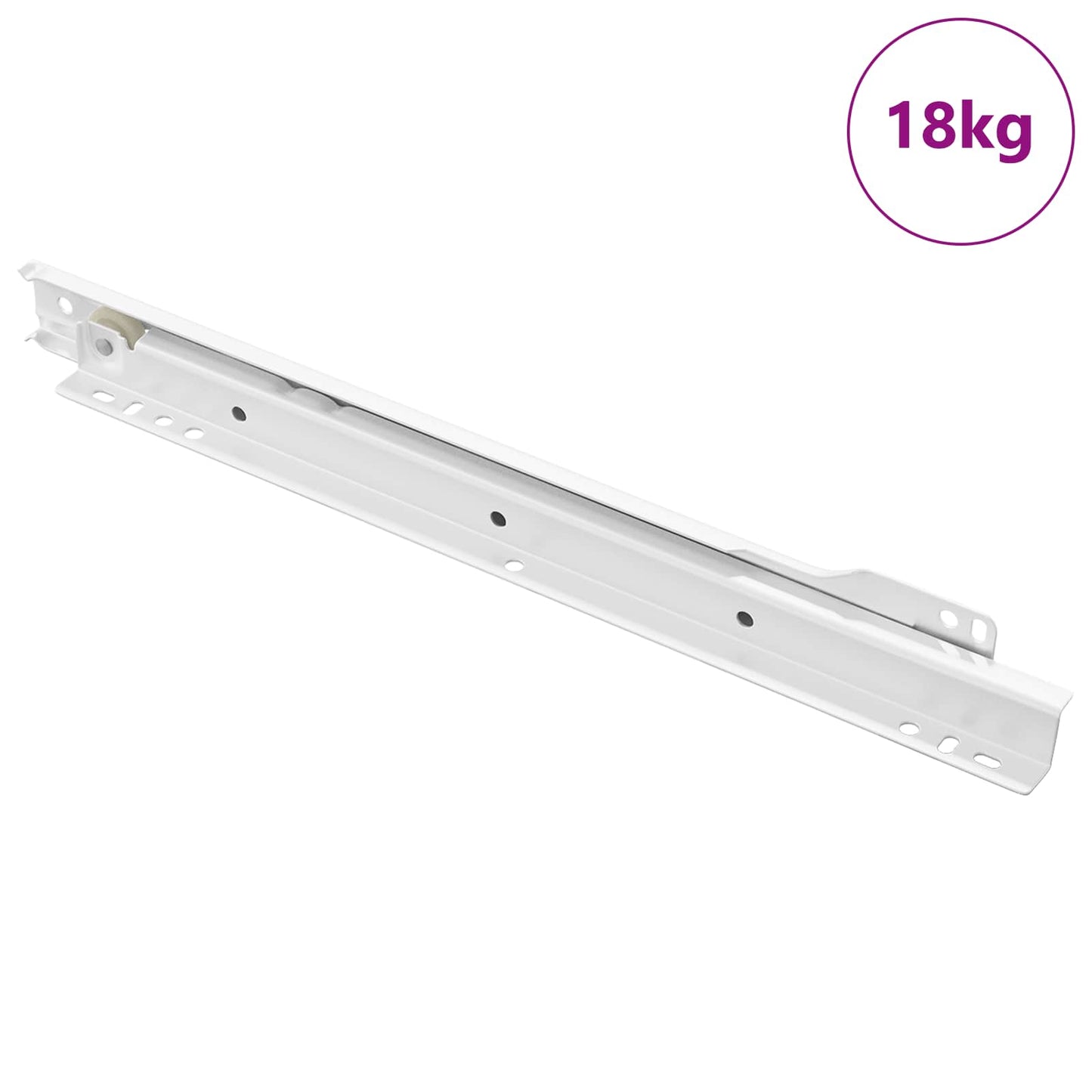 Scorrevole per cassetti 73 pcs Bianco Acciaio