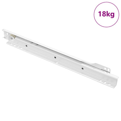 Scorrevole per cassetti 73 pcs Bianco Acciaio