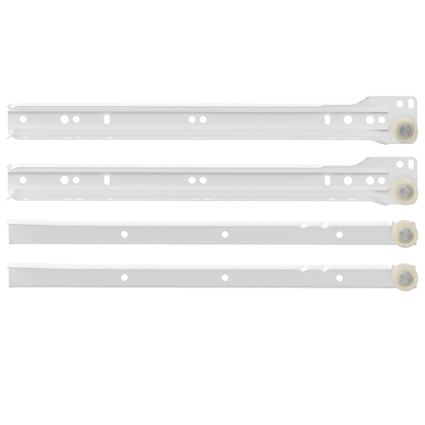 Scorrevole per cassetti 73 pcs Bianco Acciaio