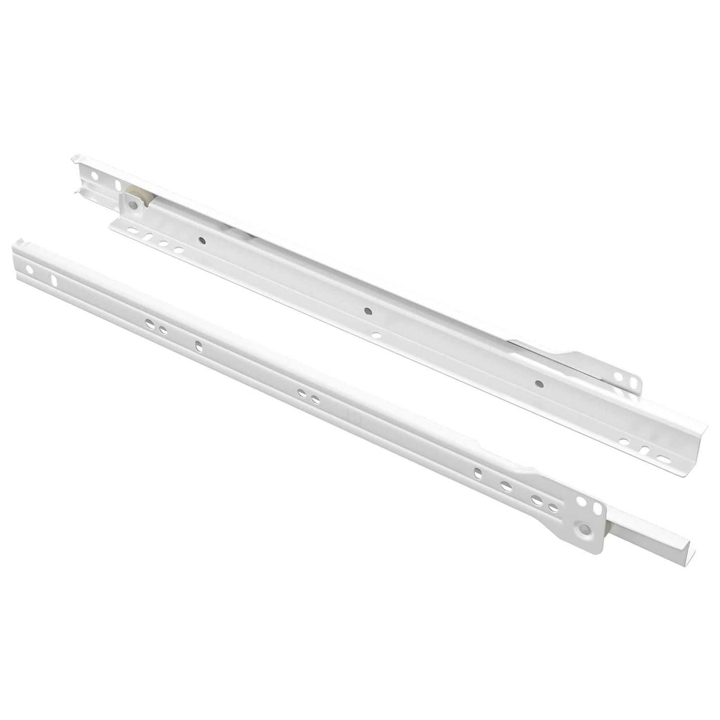 Scorrevole per cassetti 2 pcs Bianco 350 mm Acciaio
