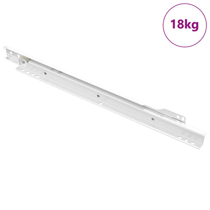 Scorrevole per cassetti 63 pcs Bianco Acciaio