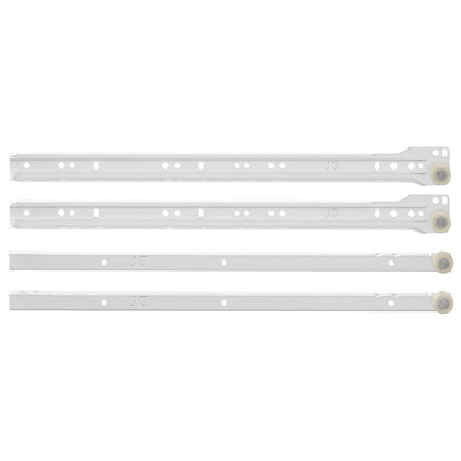 Scorrevole per cassetti 55 pcs Bianco Acciaio