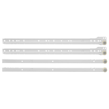 Scorrevole per cassetti 2 pcs Bianco 450 mm Acciaio