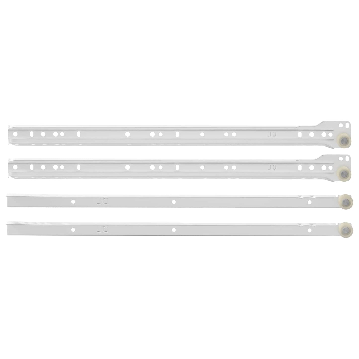 Scorrevole per cassetti 49 pcs Bianco Acciaio