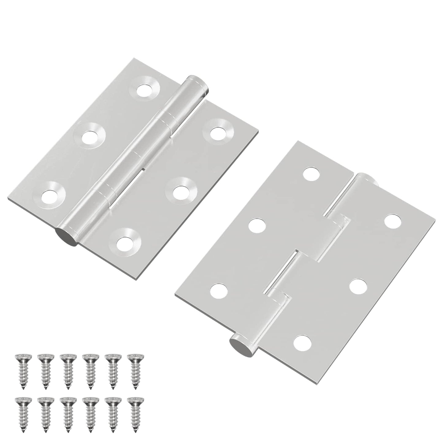 Cerniera 2 pcs Argento 50 x 38 x 1,3 mm Acciaio