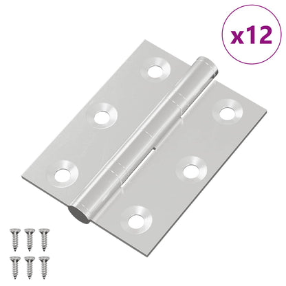 Cerniera 12 pcs Argento 50 x 38 x 1,3 mm Acciaio