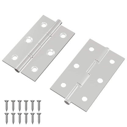 Cerniera Tinta unita 2 pcs Argento 58 x 35 x 1 mm Acciaio
