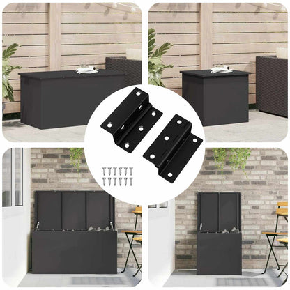 Cerniera 2 pcs Nero 38 x 17 x 60 mm Ferro