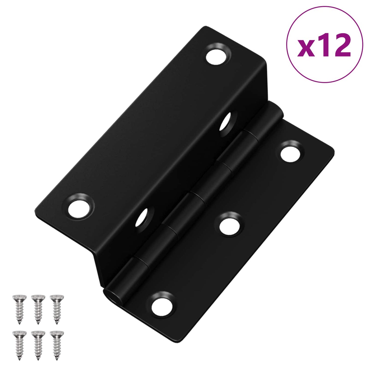 Cerniera 12 pcs Nero 38 x 17 x 60 mm Ferro