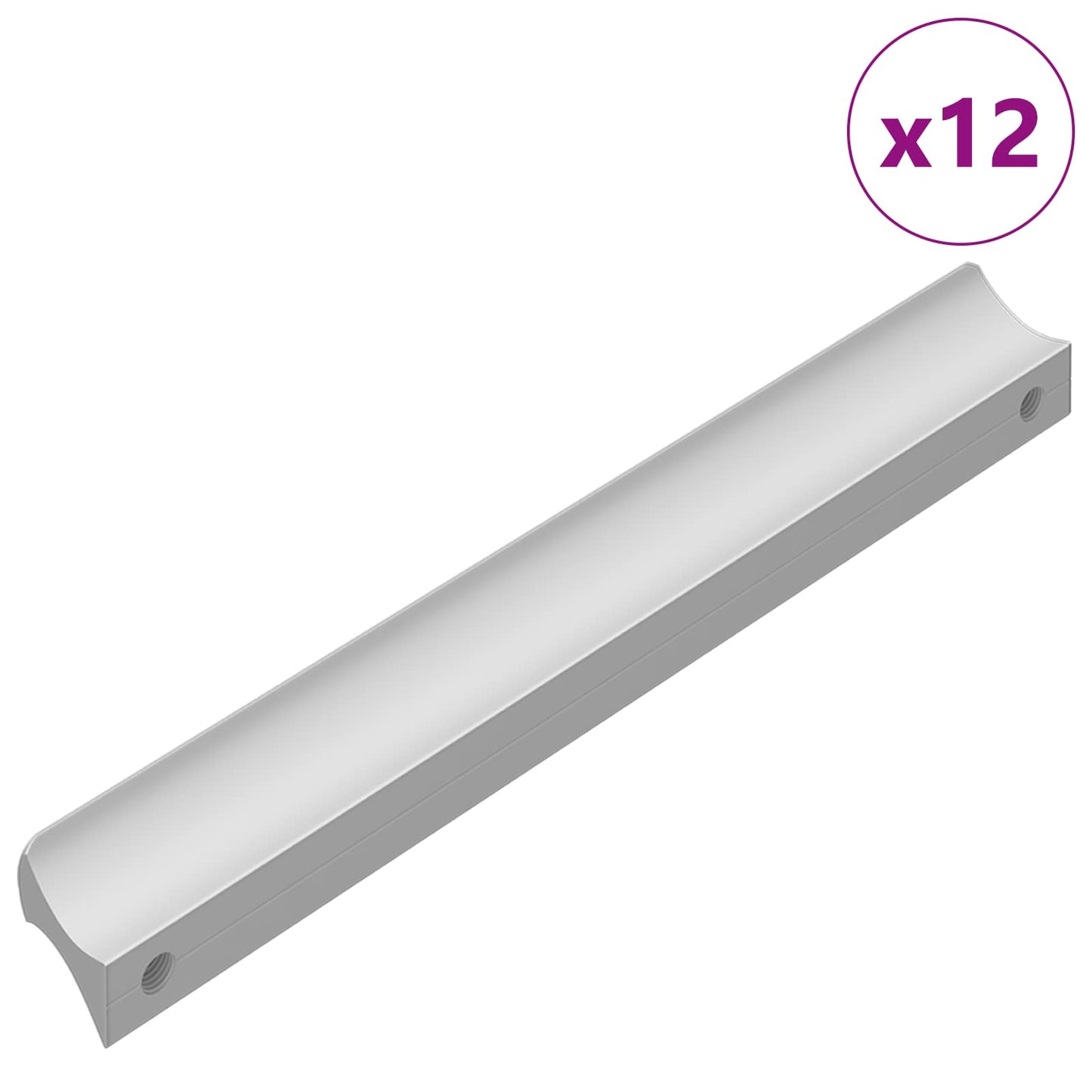 Manico 12 pcs Argento 105.7 x 7.4 x 15.5 mm Alluminio