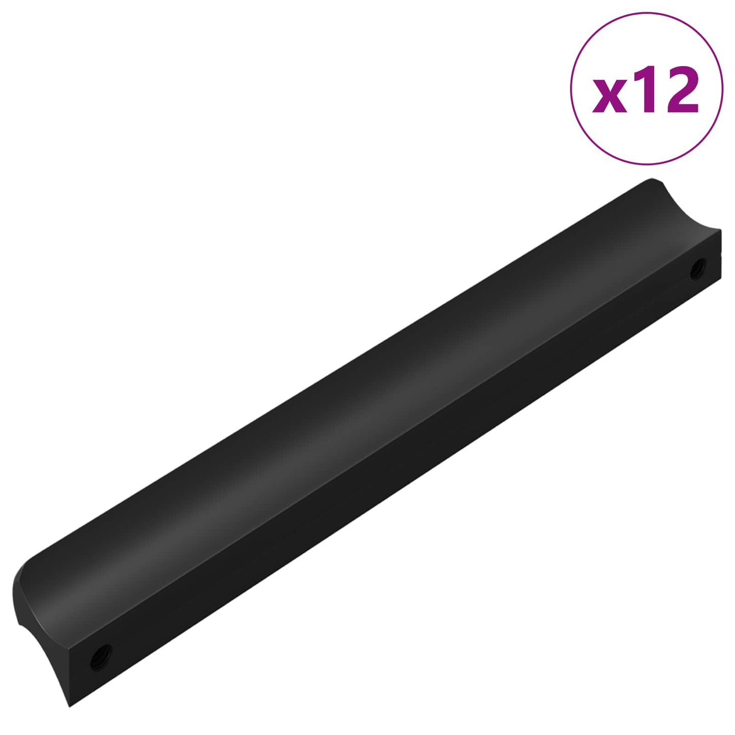 Manico 12 pcs Nero 106 x 7,4 x 15,5 mm Alluminio