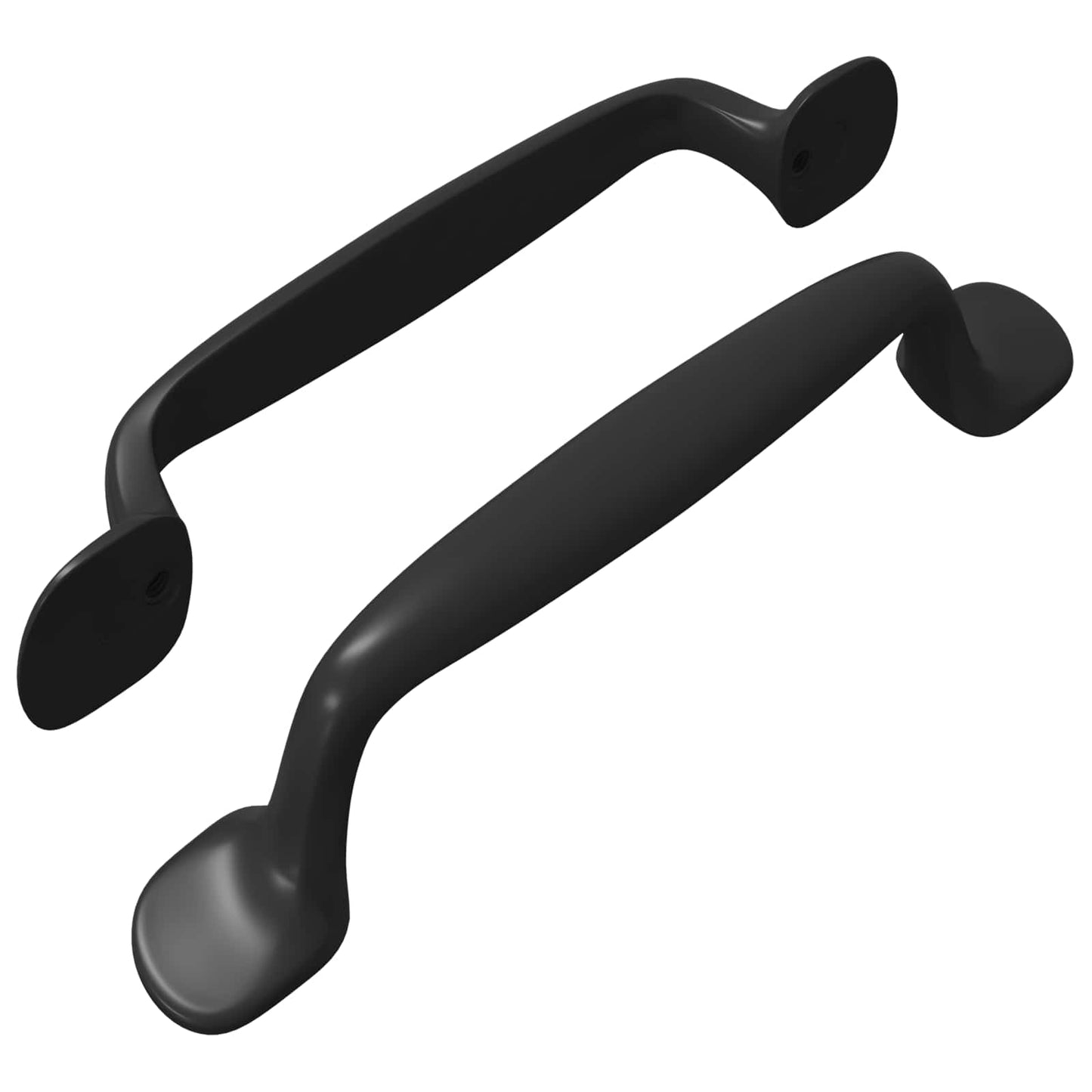Maniglia per Mobili 2 pcs Nero 130 x 19,4 x 22,3 mm Alluminio