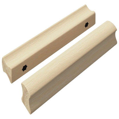 Maniglia Dritta 2 pcs Colore Legno Naturale 130 x 25 x 30 mm